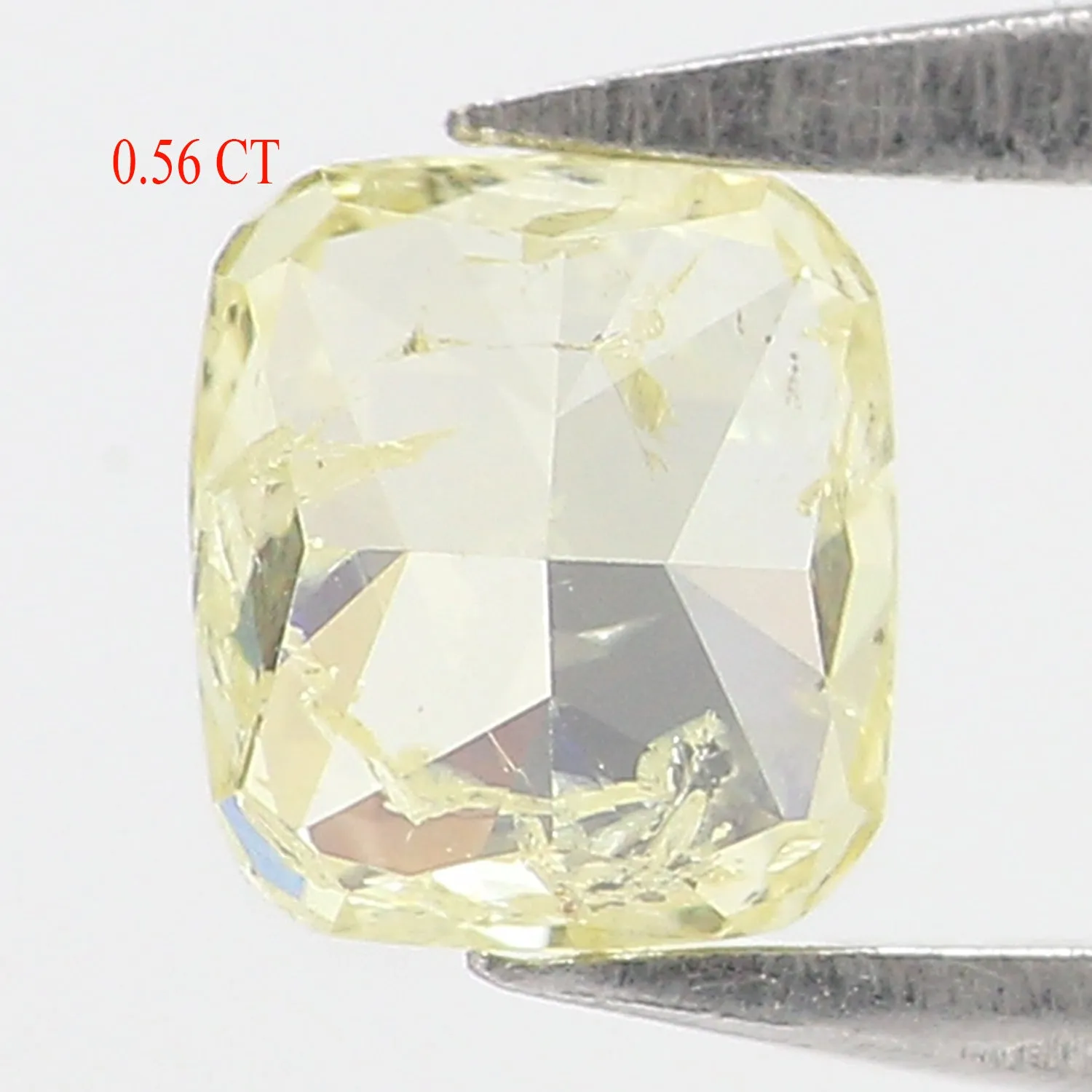 0.56 CT IGI Certified Natural Loose Modified Cushion Cut Diamond 4.80 MM Natural Fancy Yellow Color Cushion Brilliant Cut Diamon