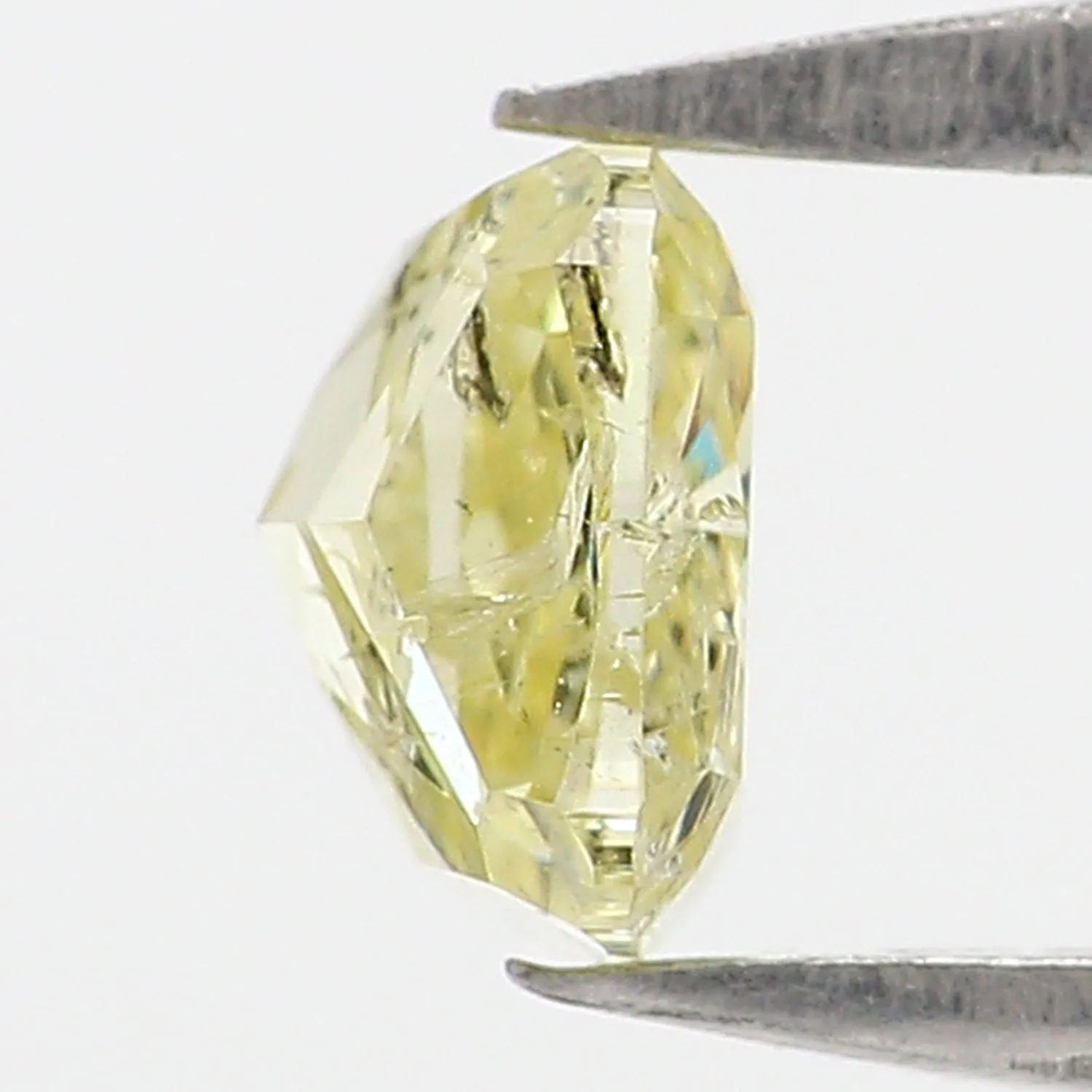 0.56 CT IGI Certified Natural Loose Modified Cushion Cut Diamond 4.80 MM Natural Fancy Yellow Color Cushion Brilliant Cut Diamon