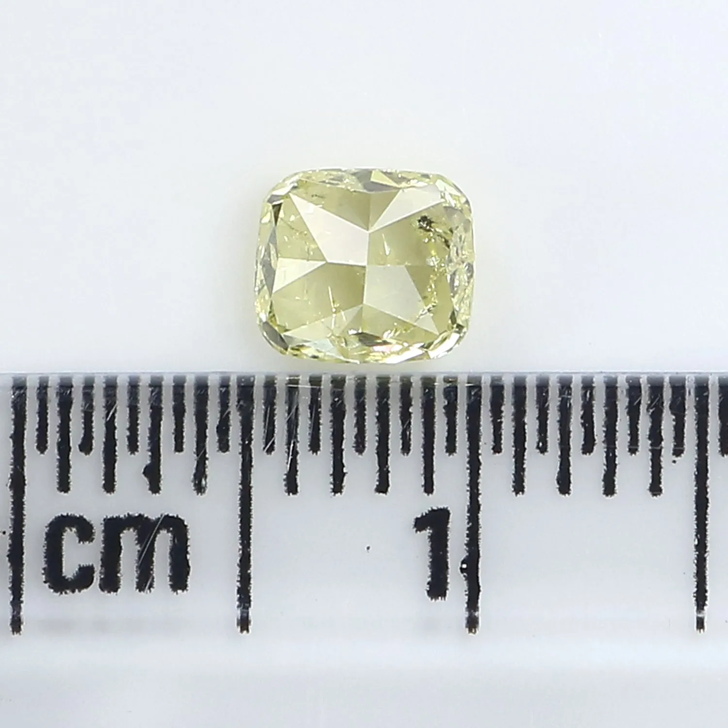 0.56 CT IGI Certified Natural Loose Modified Cushion Cut Diamond 4.80 MM Natural Fancy Yellow Color Cushion Brilliant Cut Diamon