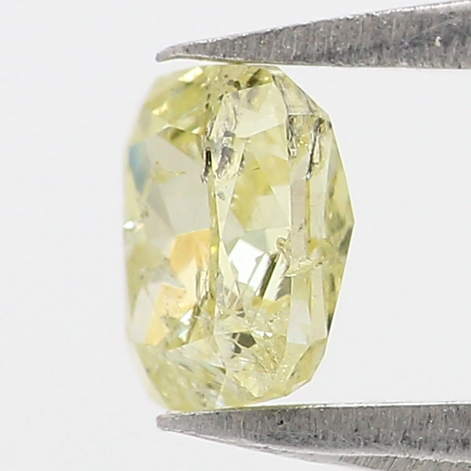 0.56 CT IGI Certified Natural Loose Modified Cushion Cut Diamond 4.80 MM Natural Fancy Yellow Color Cushion Brilliant Cut Diamon