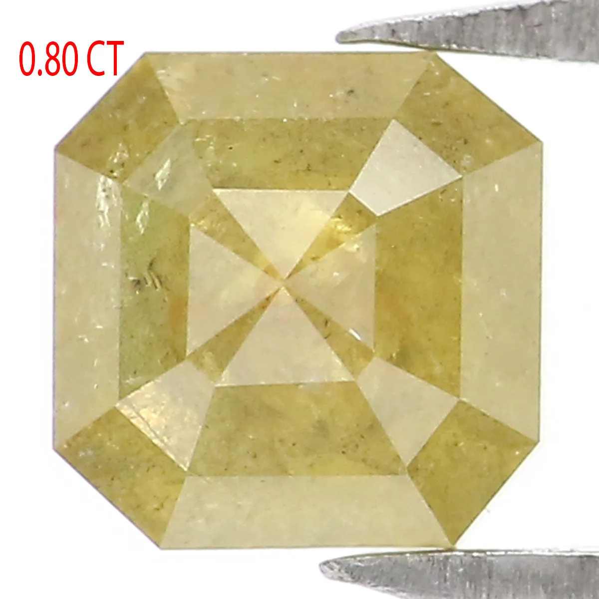 0.80 CT Natural Loose Emerald Shape Diamond Yellow Emerald Shape Diamond 4.50 MM Natural Loose Yellow Color Emerald Rose Cut Dia