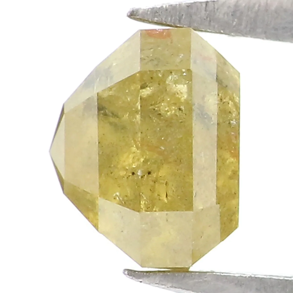 0.80 CT Natural Loose Emerald Shape Diamond Yellow Emerald Shape Diamond 4.50 MM Natural Loose Yellow Color Emerald Rose Cut Dia