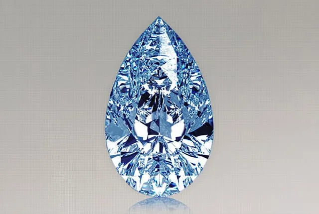 1.00 Carat Pear Blue Lab Diamond