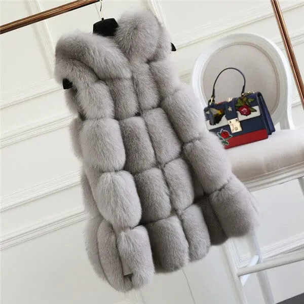 100% Real Fur Vest "Gail "