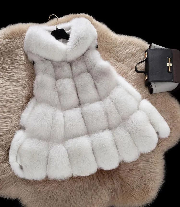 100% Real Fur Vest "Gail "