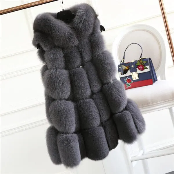 100% Real Fur Vest "Gail "