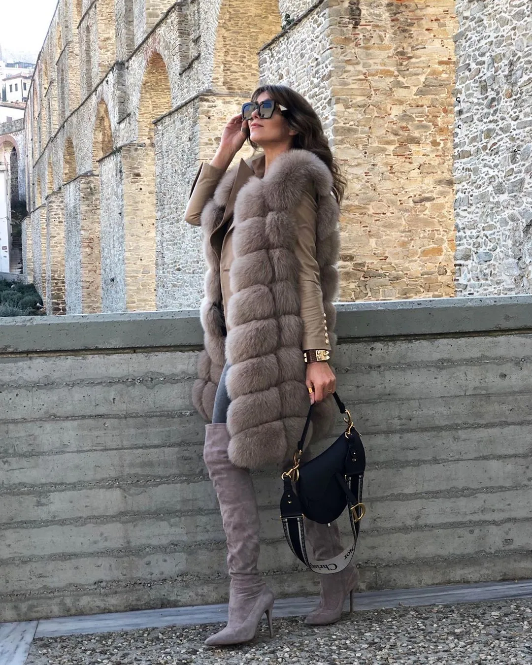 100% Real Fur Vest "Kaylee "