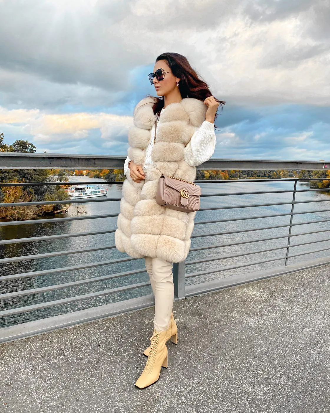 100% Real Fur Vest "Kaylee "