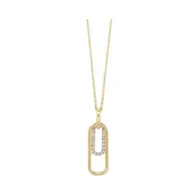 10KT YELLOW GOLD DIAMOND (1/10 CTW) PENDANT