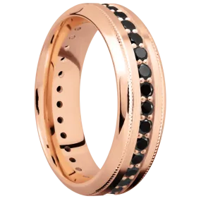 14K Rose Gold with Satin , Polish Finish