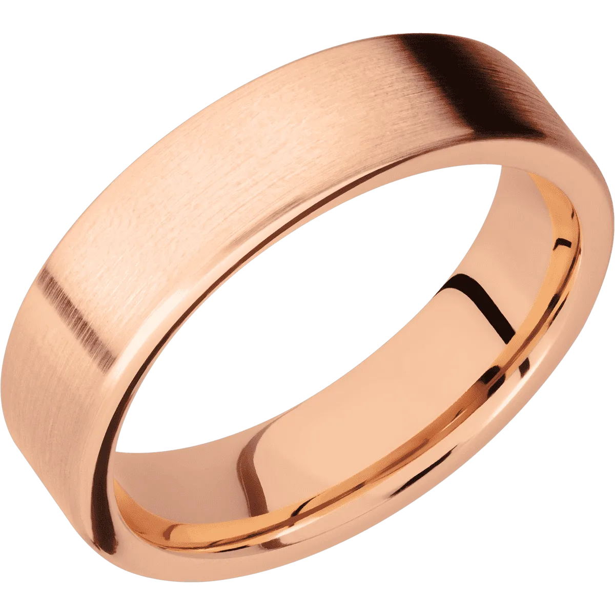 14K Rose Gold with Satin Finish