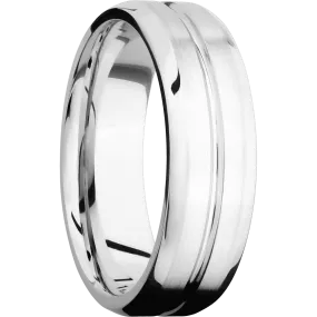 14K White Gold with Polish , Satin Finish