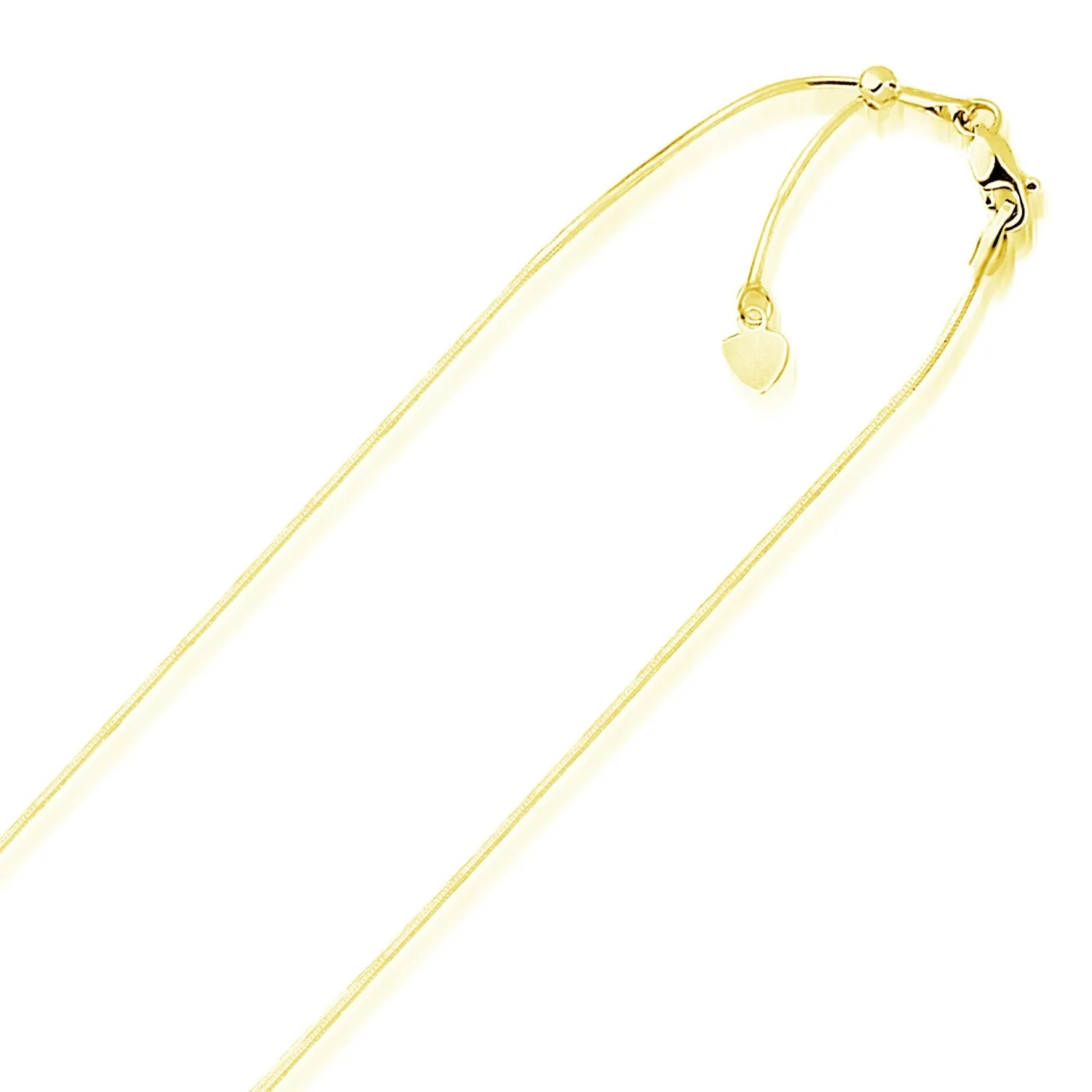 14k Yellow Gold Adjustable Snake Chain 0.85mm-rx66340-22