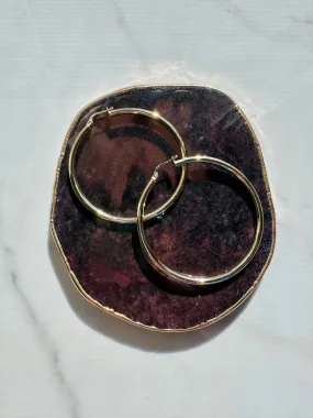 14K Yellow Gold Hoops