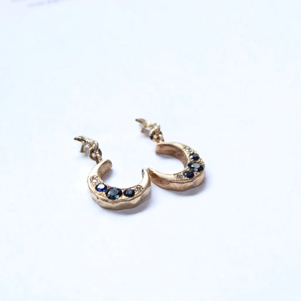 14k Yellow Gold Jeweled Night Studs