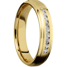 14K Yellow Gold with Satin , Polish Finish