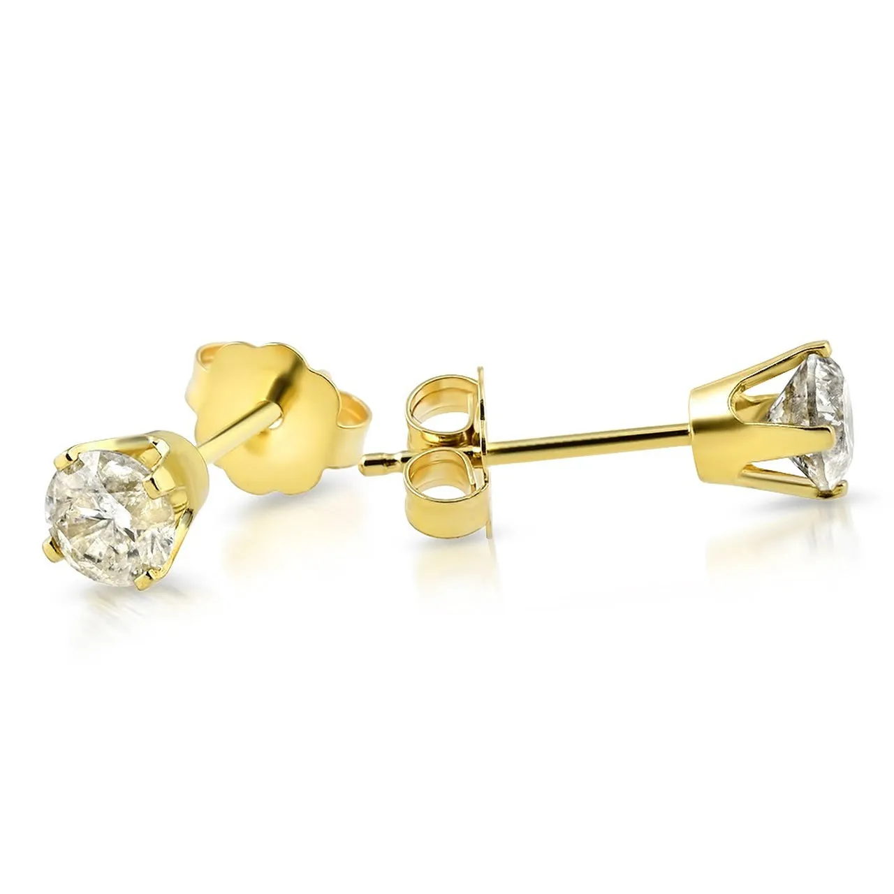 .25CT Diamond Studs 14K Yellow Gold