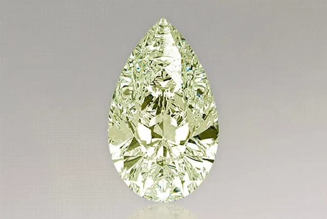 2.77 Carat Pear Yellow Lab Diamond