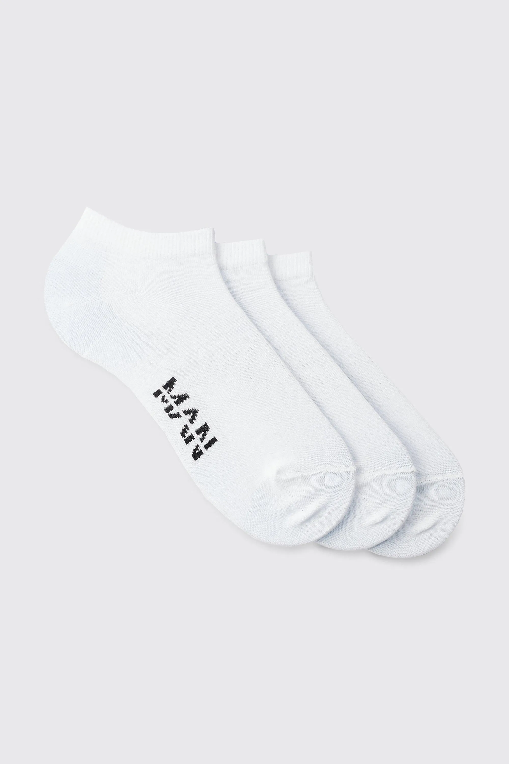 3 Pack Man Sole Logo Sneakers Socks