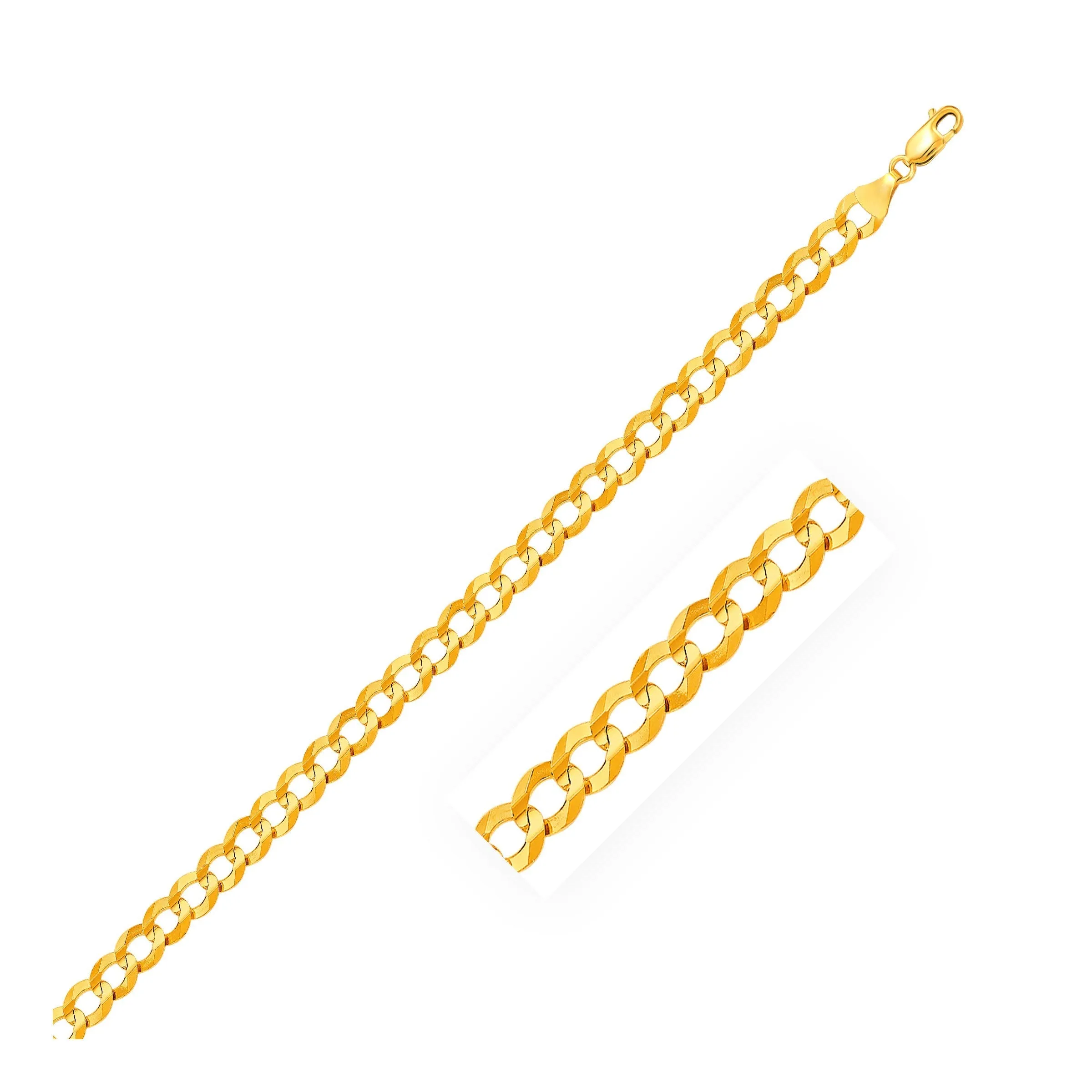 3.2mm 10k Yellow Gold Curb Chain-rx76074-18