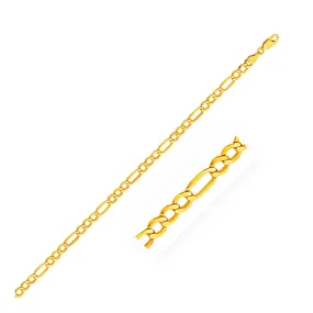 4.6mm 10k Yellow Gold Lite Figaro Chain-rx49547-20