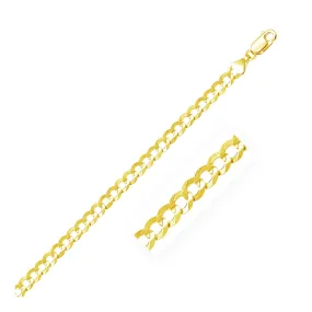 5.7mm 10k Yellow Gold Curb Chain-rx69522-20