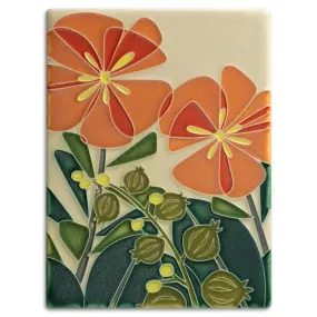 6x8 Blossom Bliss Tile in Orange