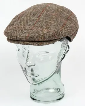 80s Casual Classics Tweed Flat Cap Brown/Grey