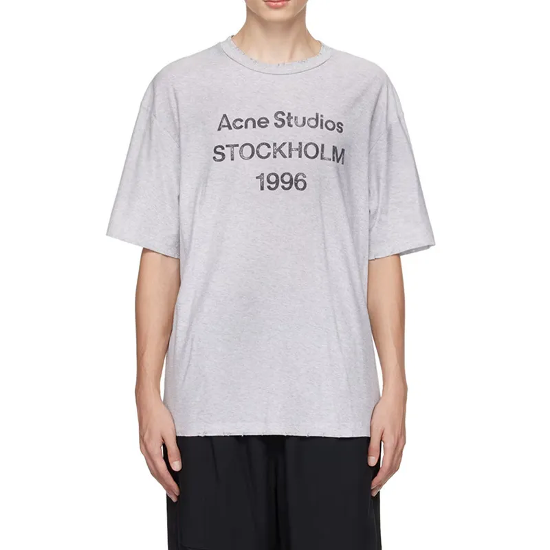 Acne Studios  |Crew Neck Street Style Cotton Short Sleeves Logo Designers