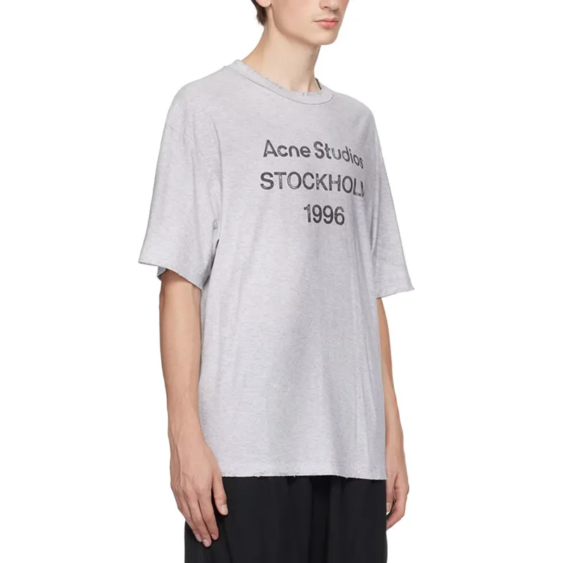 Acne Studios  |Crew Neck Street Style Cotton Short Sleeves Logo Designers