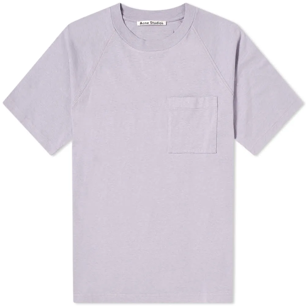 Acne Studios Emeril Reverse Label TeeLilac Purple