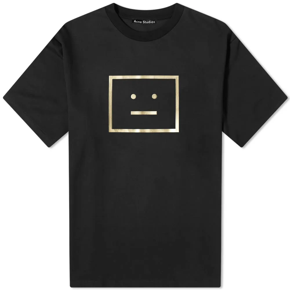 Acne Studios Exford Metallic Face TeeBlack