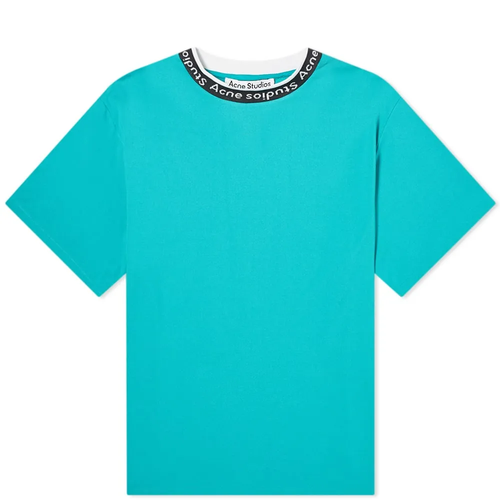 Acne Studios Extorr Logo Rib T-ShirtFern Green