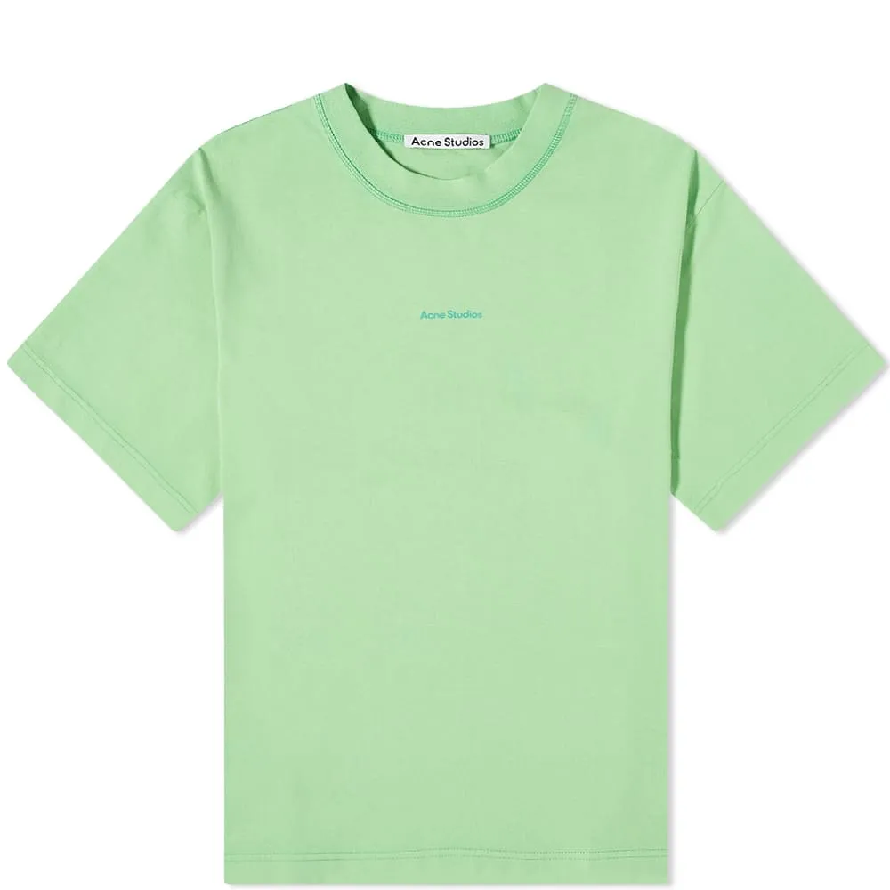 Acne Studios Extorr Stamp Logo TeeMint Green