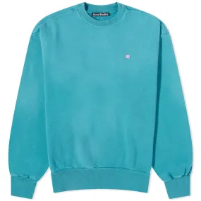 Acne Studios Fiah Fade Face Crew SweatSea Green