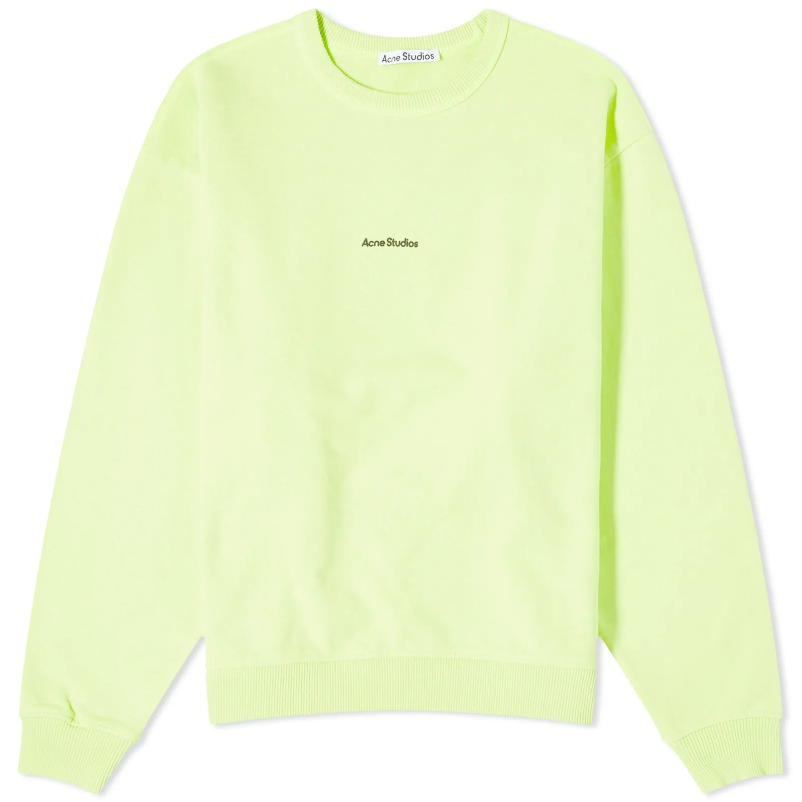 Acne Studios Fierre Stamp SweatFluo Green