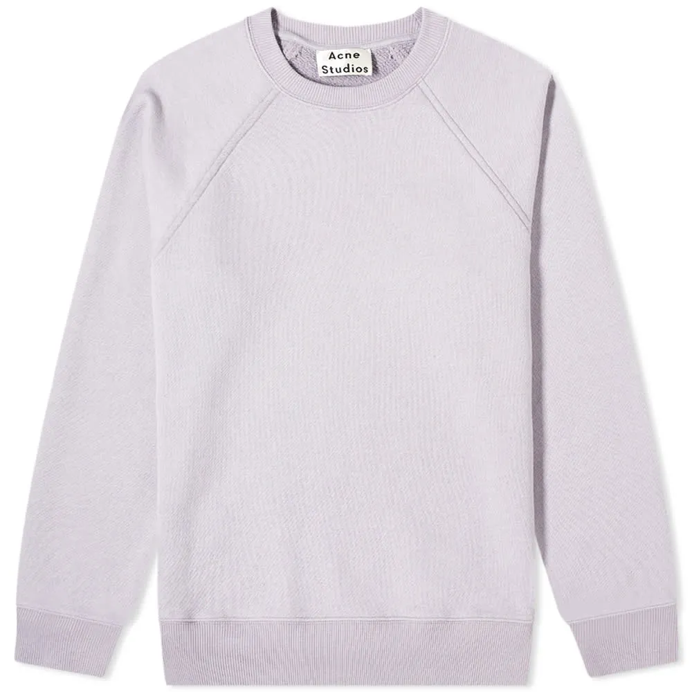 Acne Studios Finick Reverse Label Crew SweatLilac Purple