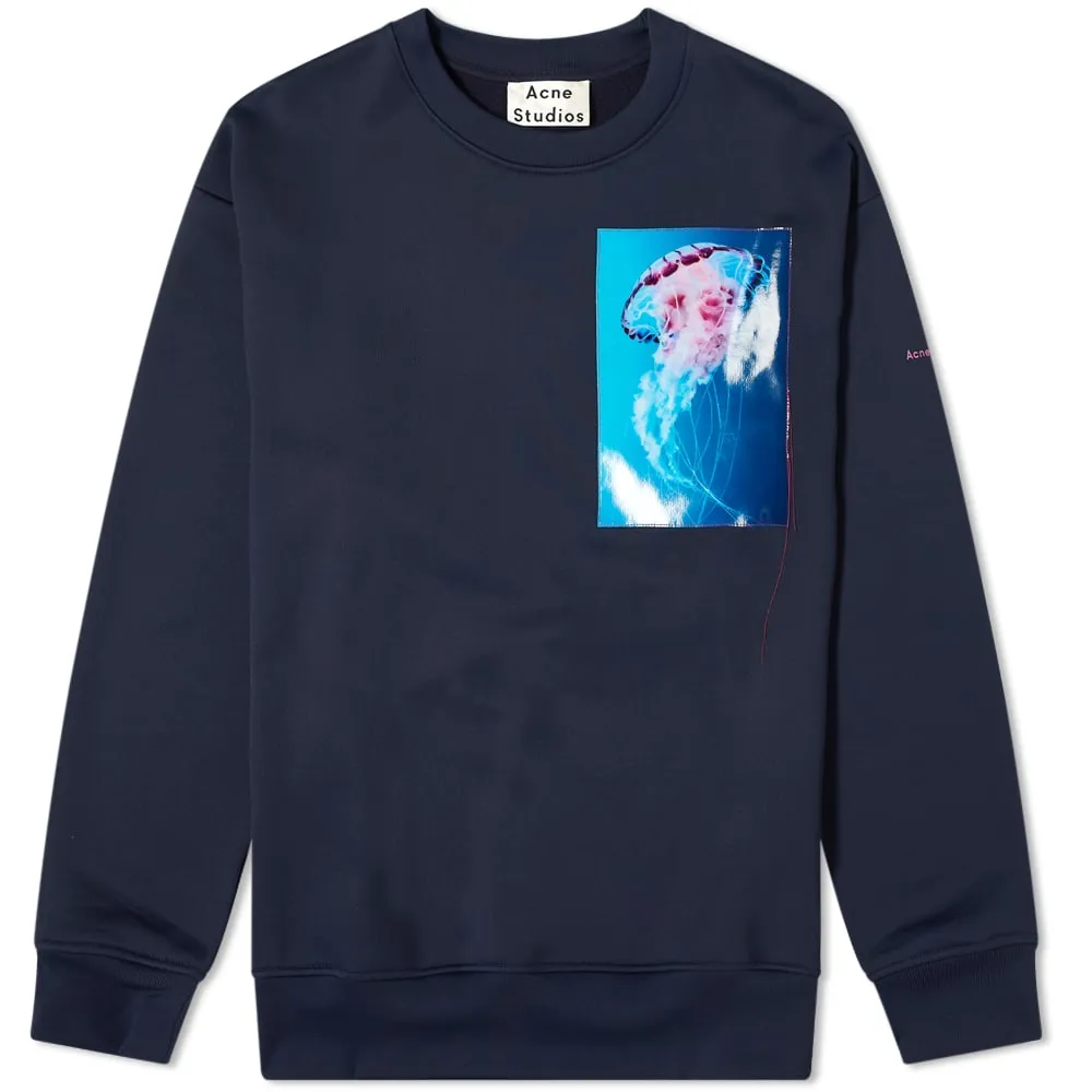 Acne Studios Forban Jellyfish SweatNavy Blue