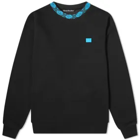 Acne Studios Future Rib Face Crew SweatBlack & Blue