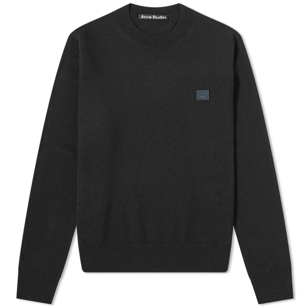 Acne Studios Kalon Face Crew KnitBlack