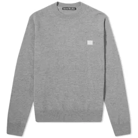 Acne Studios Kalon Face Crew KnitGrey Melange