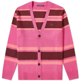 Acne Studios Kimano Block Stripe CardiganPink & Burgundy