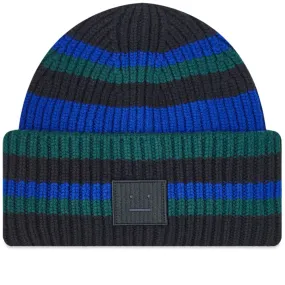 Acne Studios Pansy Stripe Face BeanieBlack & Blue