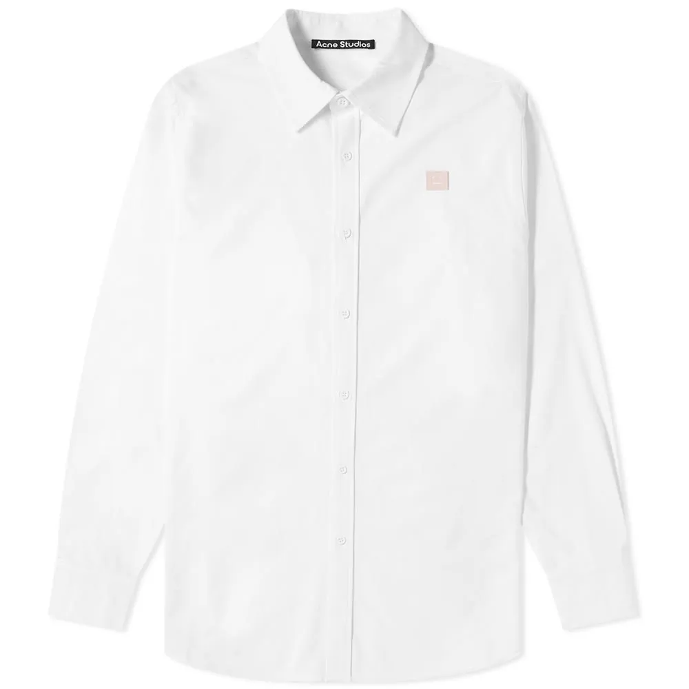 Acne Studios Saco Oxford Face ShirtWhite