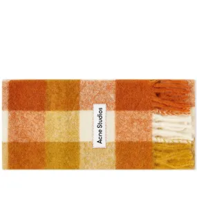 Acne Studios Vally Check ScarfOrange, White & Ochre