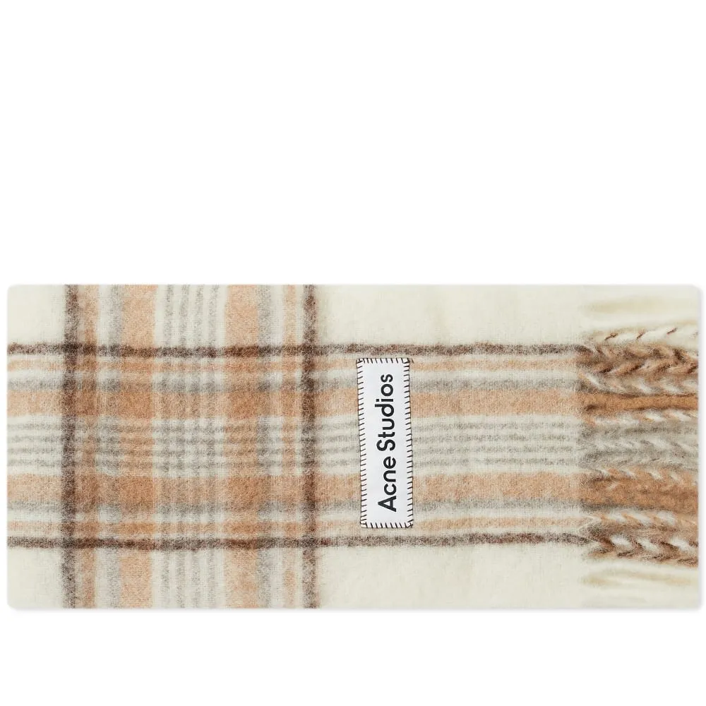 Acne Studios Vally Tartan ScarfBeige