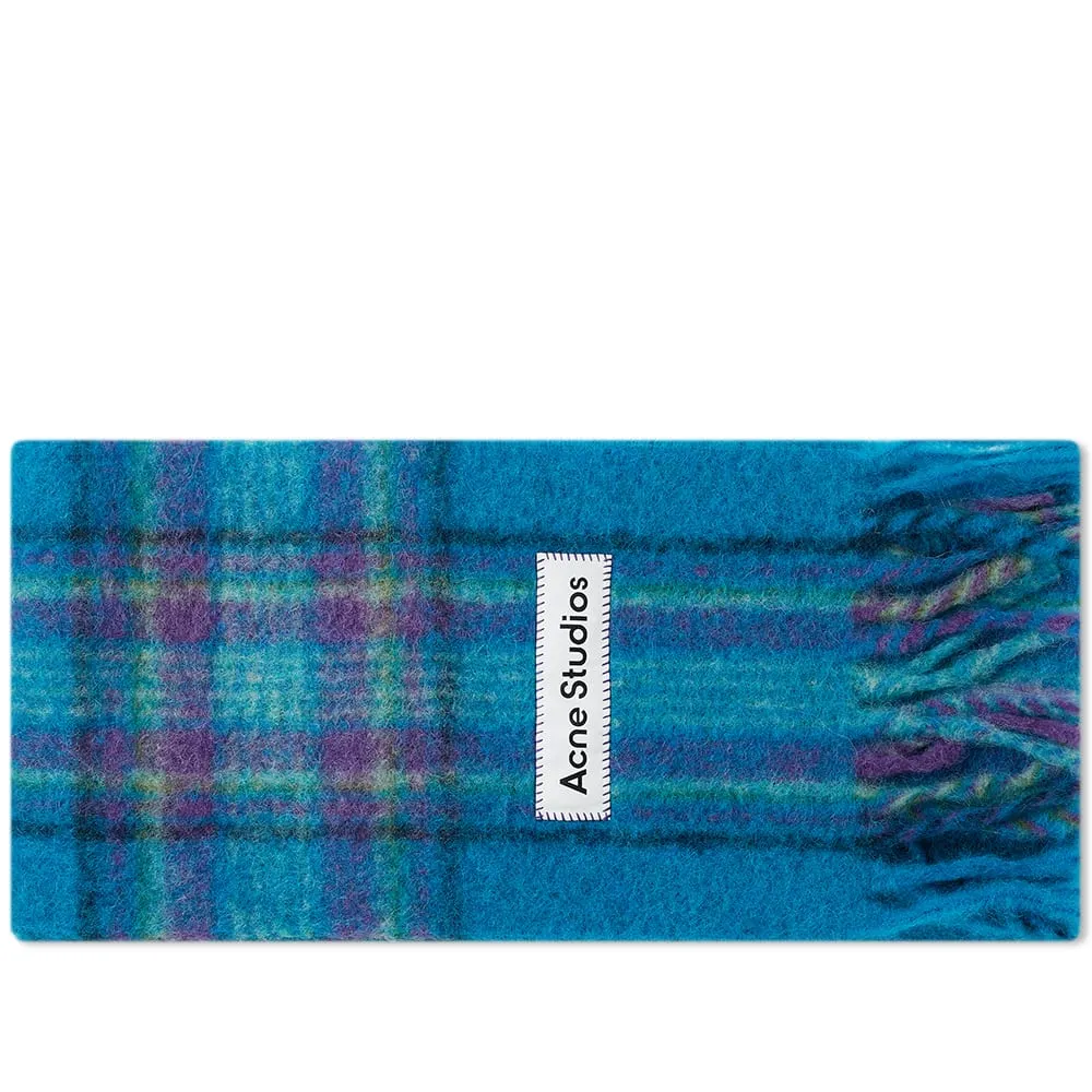 Acne Studios Vally Tartan ScarfBlue