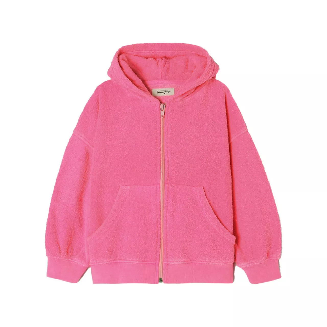 AMERICAN VINTAGE Bobypark Textured Hoodie - Fluorescent Acid Pink