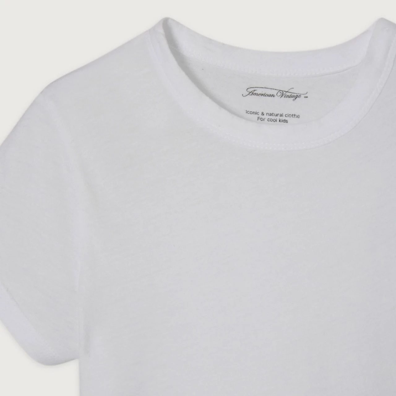 AMERICAN VINTAGE Devon Solid T-Shirt - White