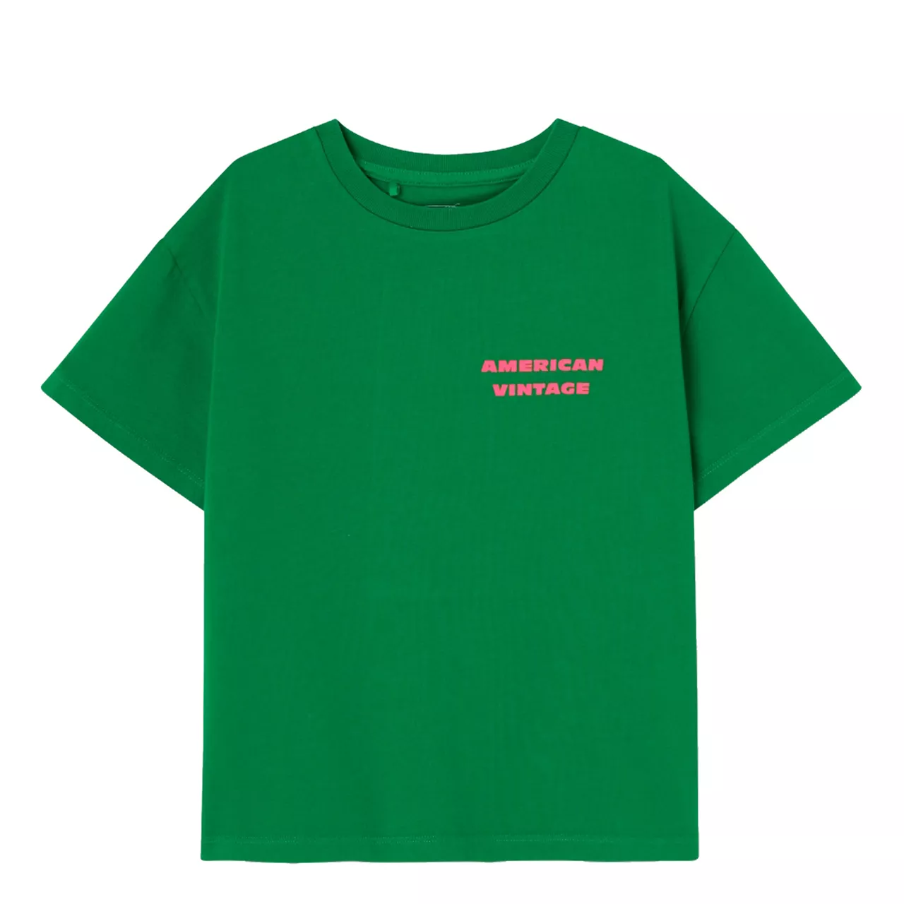 AMERICAN VINTAGE Fizvalley Logo T-Shirt - Dark Green